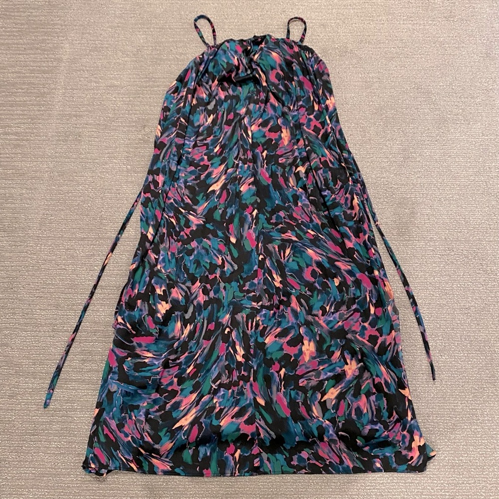 Soma Crinkle Satin Convertible Maxi Dress - Size XL